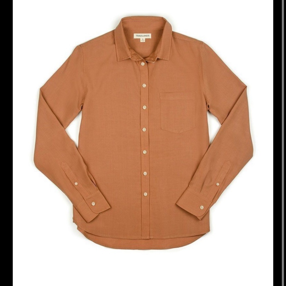 Tradlands Martine tencel button down shirt small